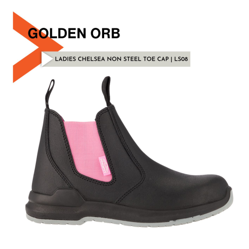 GOLDEN ORB LS08 Soft-toe Ladies Chelsea Boot PU/PU SRC